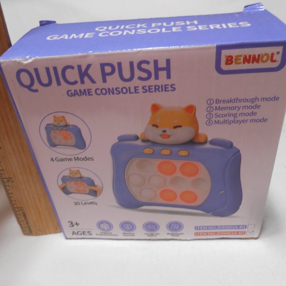 NIB QUICK PUSH GAME CONSOLE SERIES 4 MODES 30 LEVELS AGES 3+ MEMORY EXCERCISE 🎁